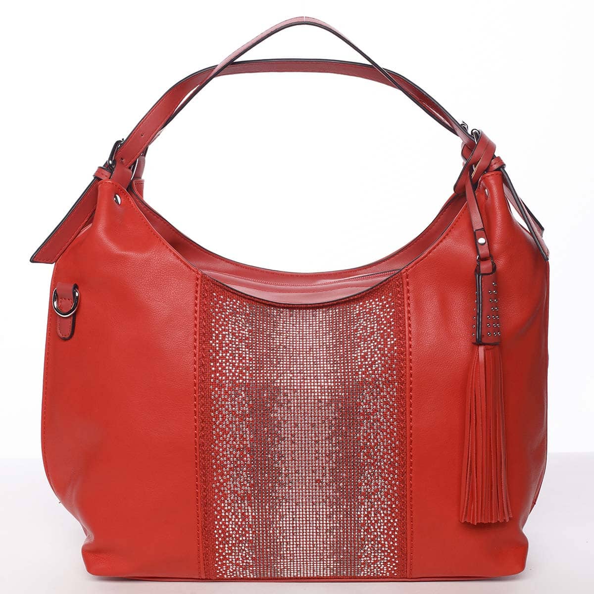 Luxusní červená dámská kabelka přes rameno - Maria C Parisa červená