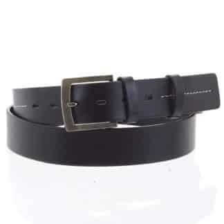 Pánský kožený opasek jeansový černý - PB Mael 95 černá