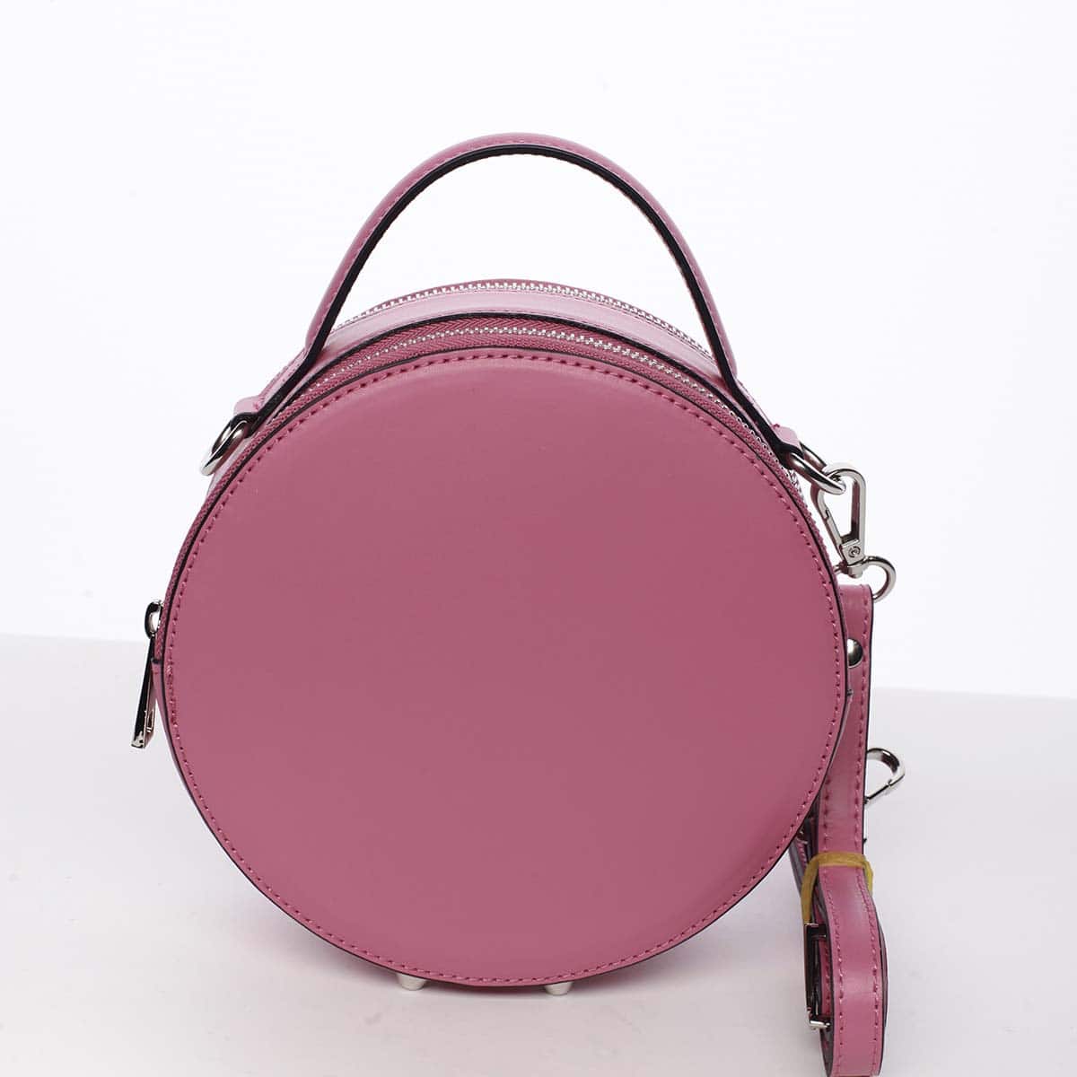 Malá fuchsiová elegantní dámská kožená kabelka - ItalY Husna růžová