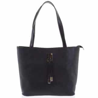 Velká černá vzorovaná dámská kabelka přes rameno - Ellis Huyen černá