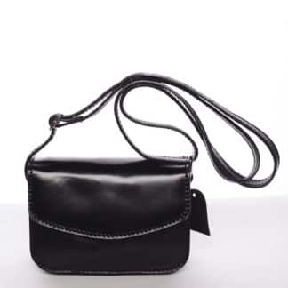 Malá kožená dámská crossbody kabelka černá - ItalY Paulina černá