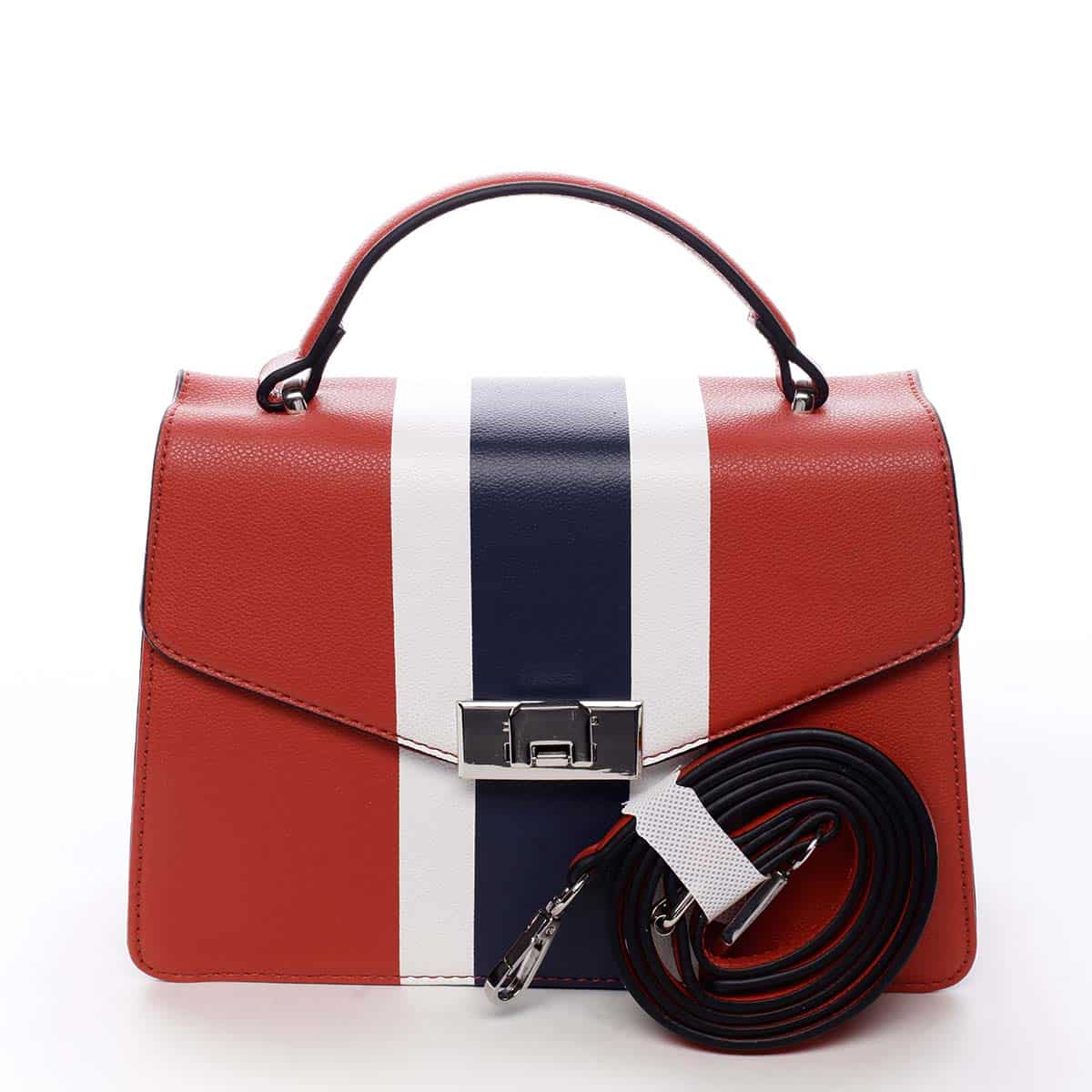 Exkluzivní menší dámská kabelka do ruky červená - David Jones Shabana červená