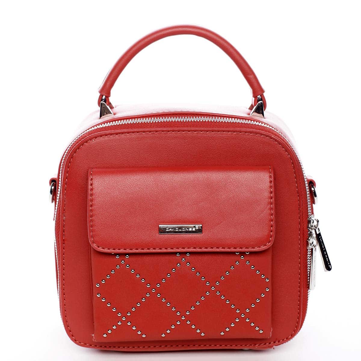 Luxusní malá dámská kabelka do ruky červená - David Jones Stela červená