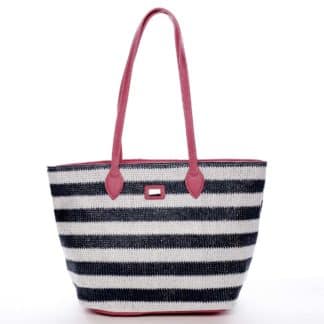 Originální poloslámová kabelka přes rameno malinově červená - David Jones Nurrse růžová