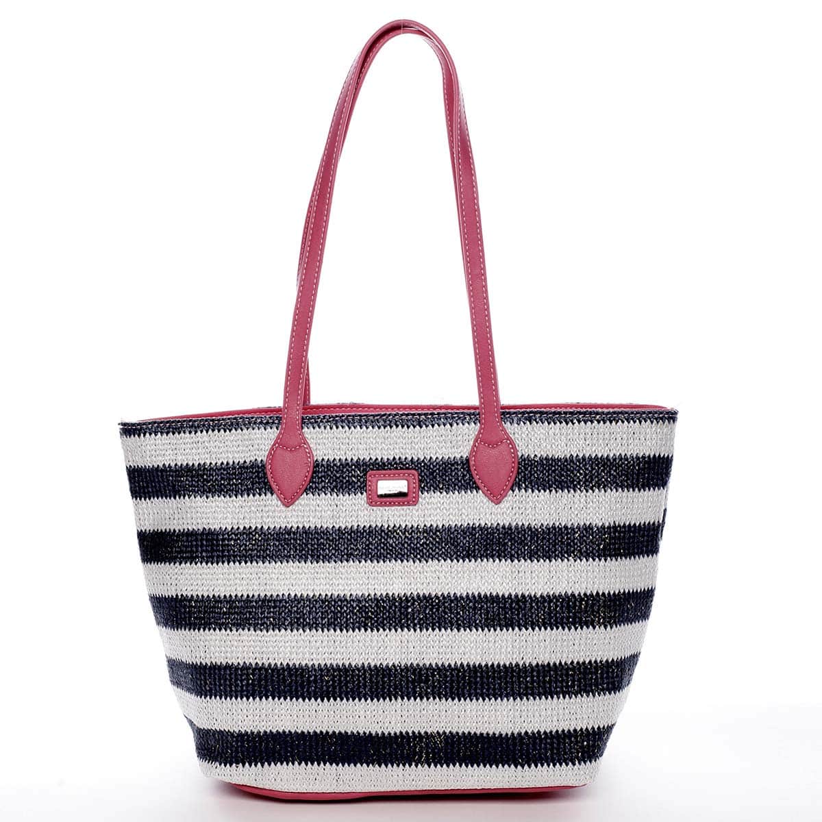 Originální poloslámová kabelka přes rameno malinově červená - David Jones Nurrse růžová