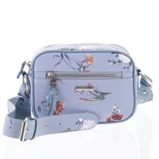 Malá originální vzorovaná crossbody kabelka světle modrá - David Jones Sounita modrá
