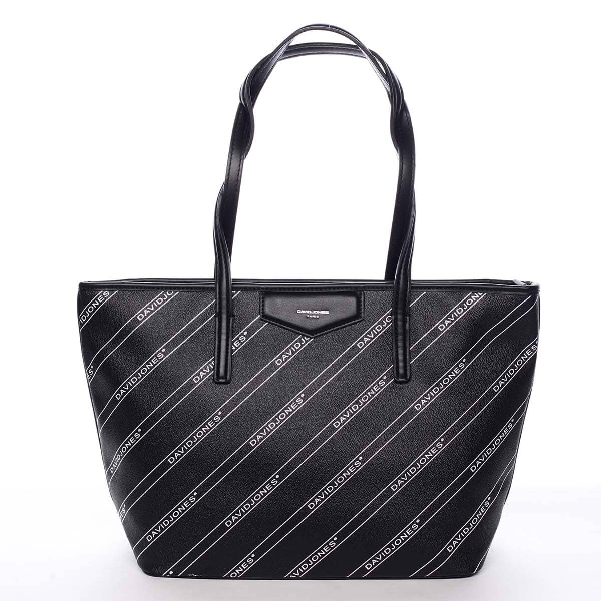 Velká černá moderní kabelka přes rameno - David Jones Abisag černá