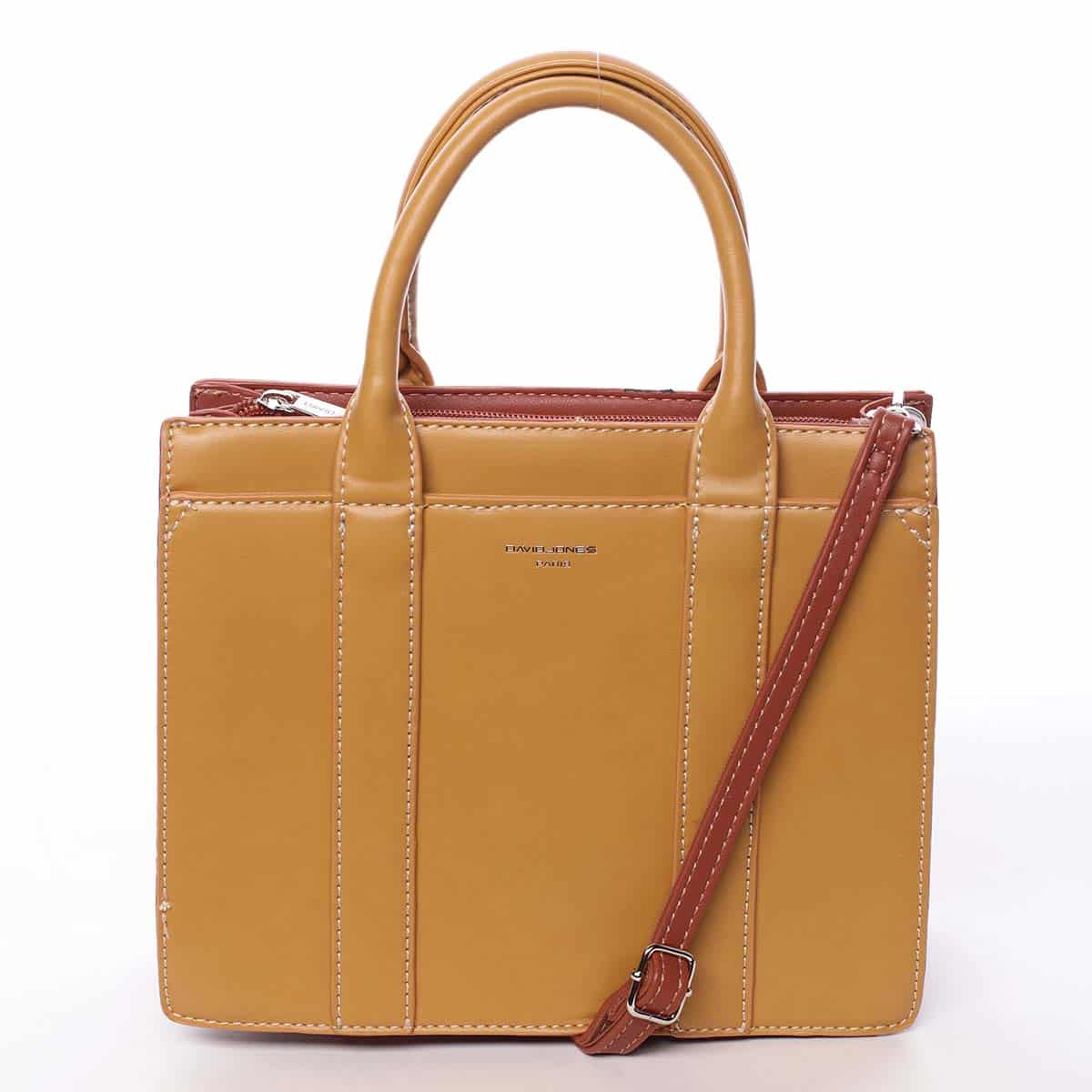 Malá dámská kabelka do ruky žlutá - David Jones Akiba  žlutá