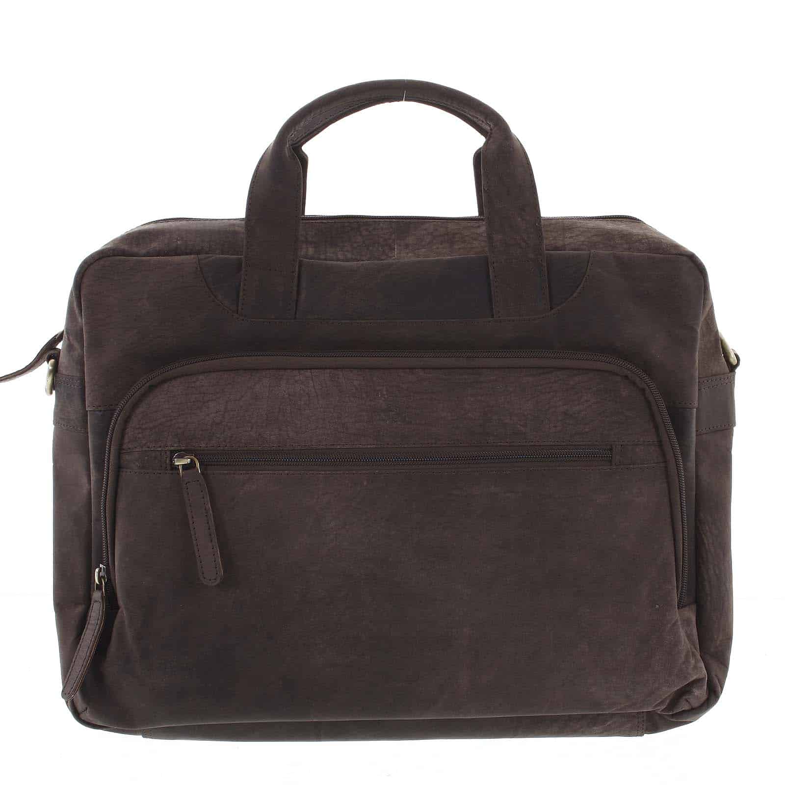 Pánská kožená brašna přes rameno tmavě hnědá - WILD Helmer hnědá