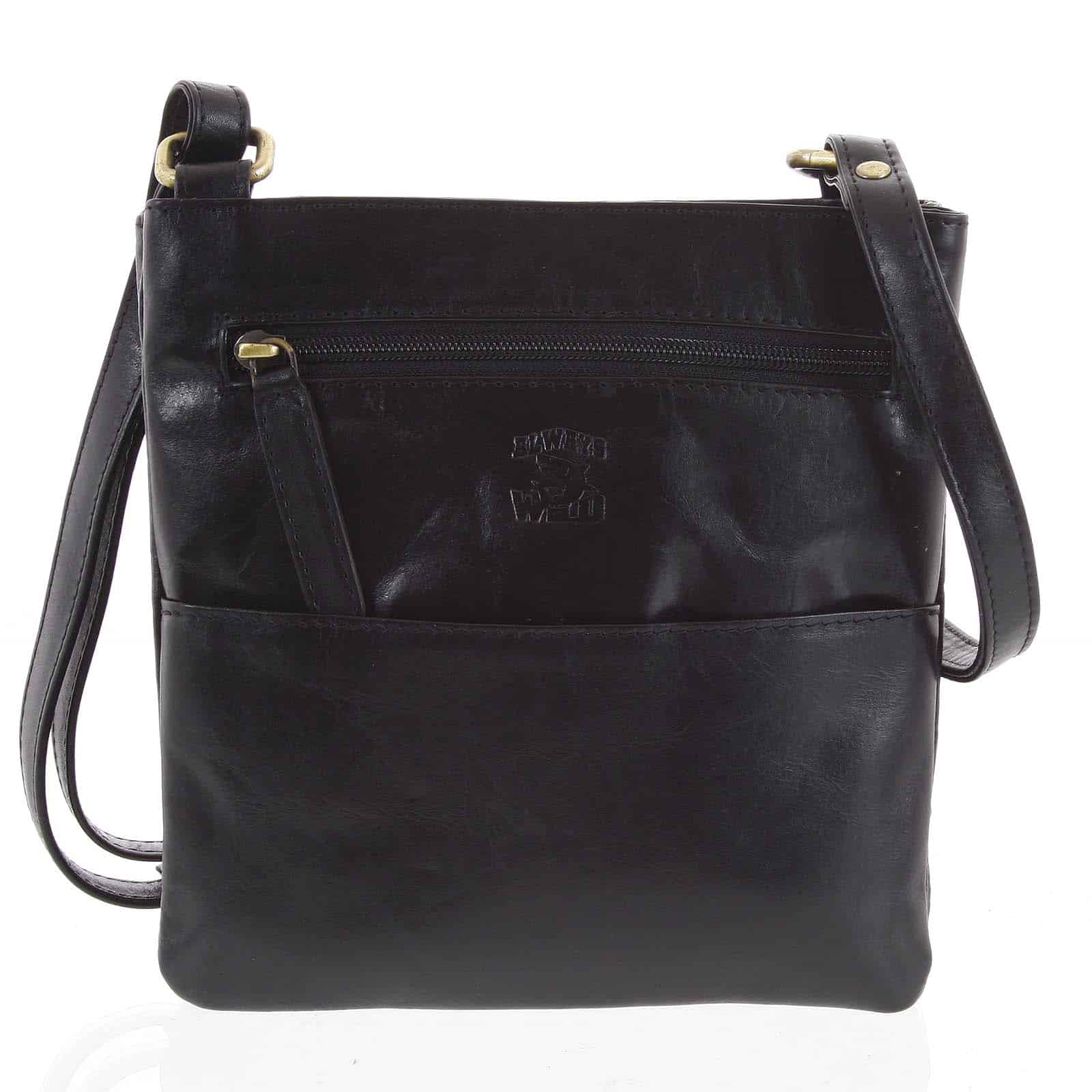 Pánská kožená taška na doklady černá - WILD Lukeny černá