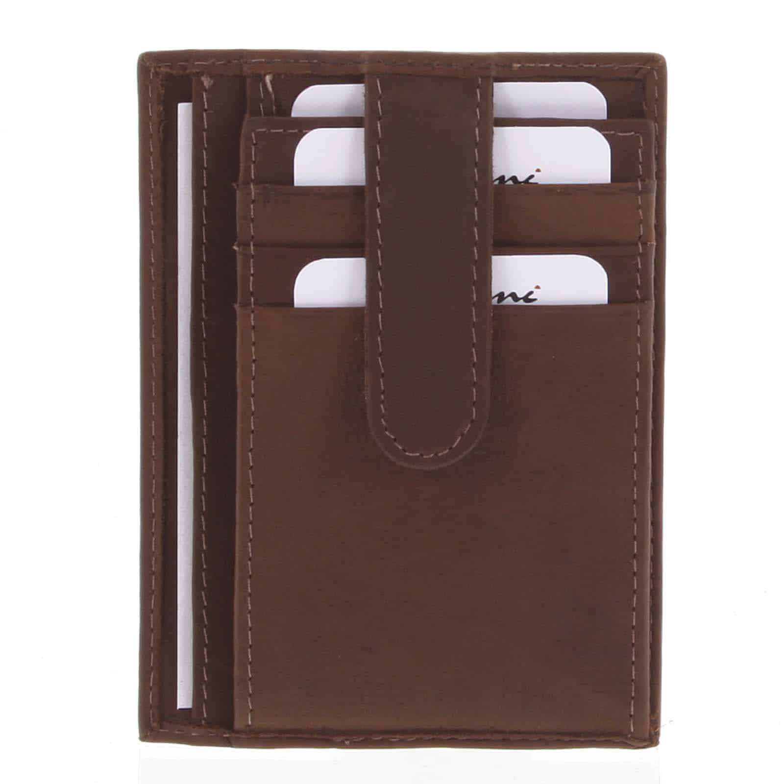 Kožená peněženka do kapsy hnědá - Delami 3939 hnědá