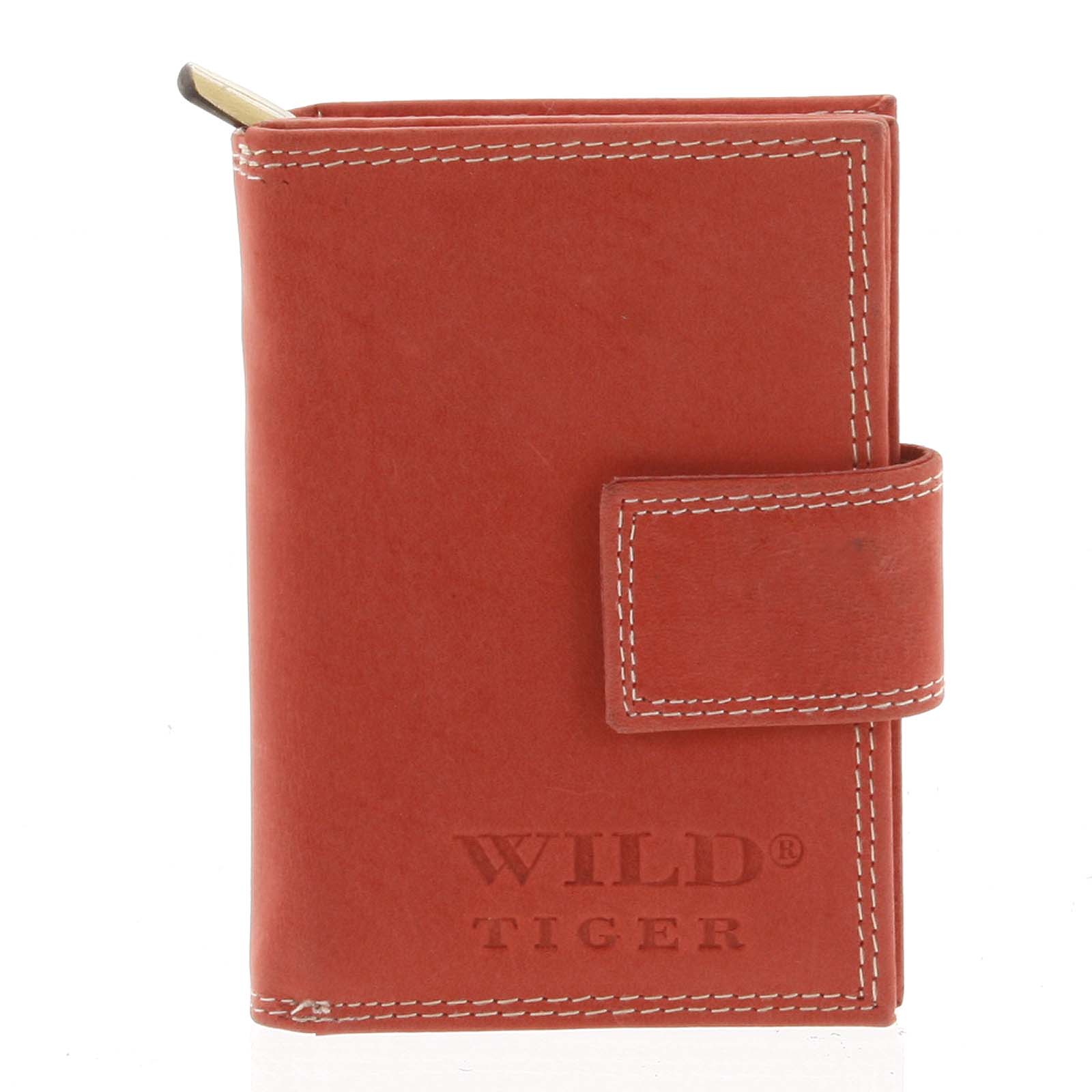 Kožená peněženka červená - WILD Tiger červená