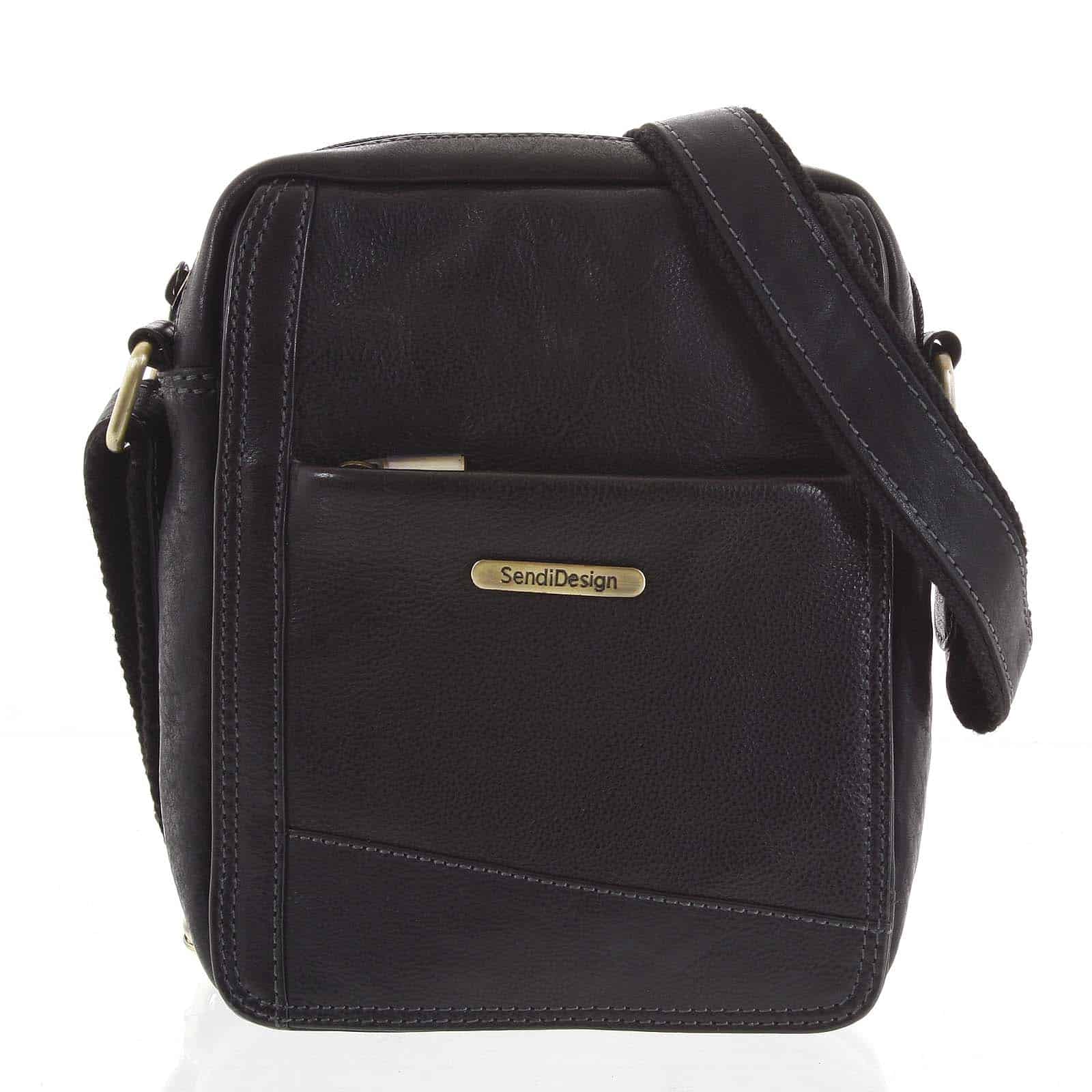 Pánská kožená taška na doklady černá - SendiDesign Eser černá