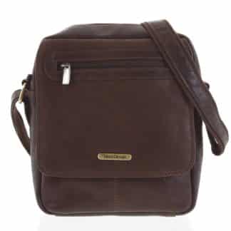Kožená pánská taška přes rameno hnědá - SendiDesign Edmar hnědá