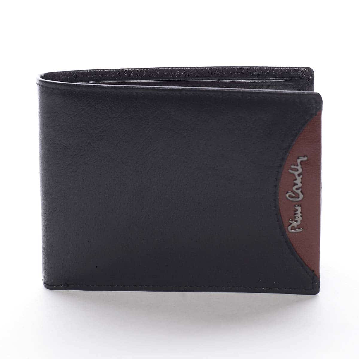 Pánská kožená peněženka černá - Pierre Cardin Ludmar Rosso černá