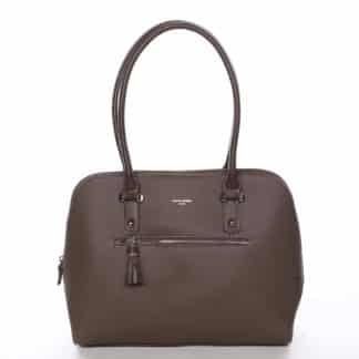 Dámská kabelka přes rameno tmavá taupe - David Jones Elaisa  Taupe