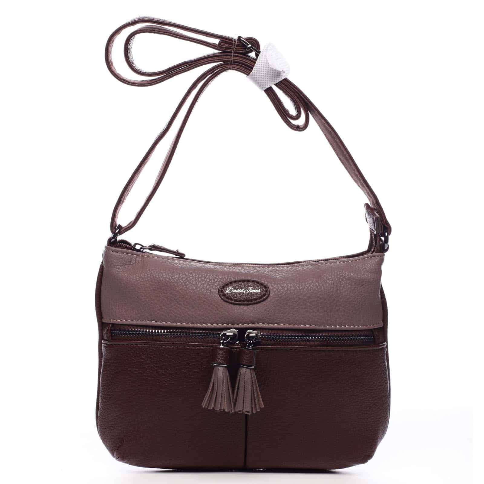 Dámská crossbody kabelka tmavá vínová - David Jones Lucinda vínová