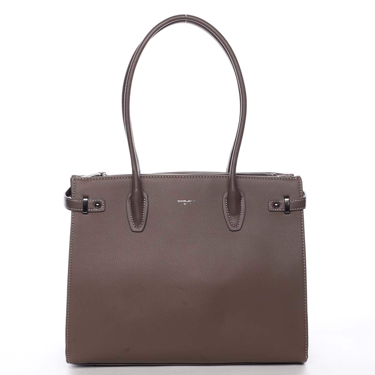 Velká dámská kabelka přes rameno tmavá taupe - David Jones Andreza Taupe