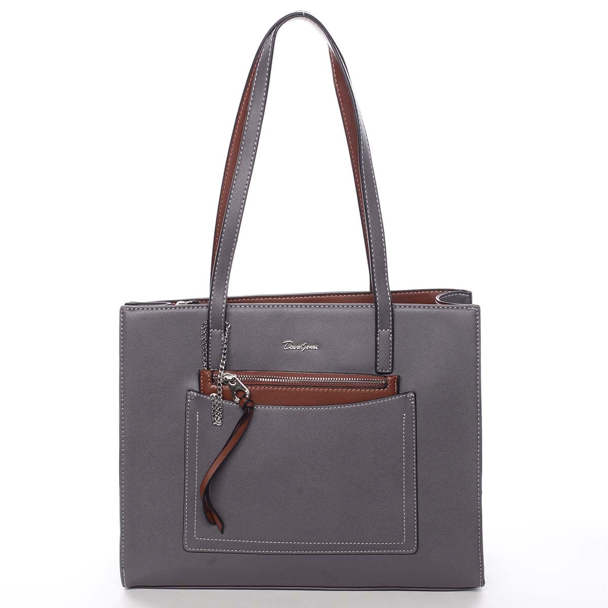 Dámská kabelka přes rameno šedá - David Jones Cara šedá