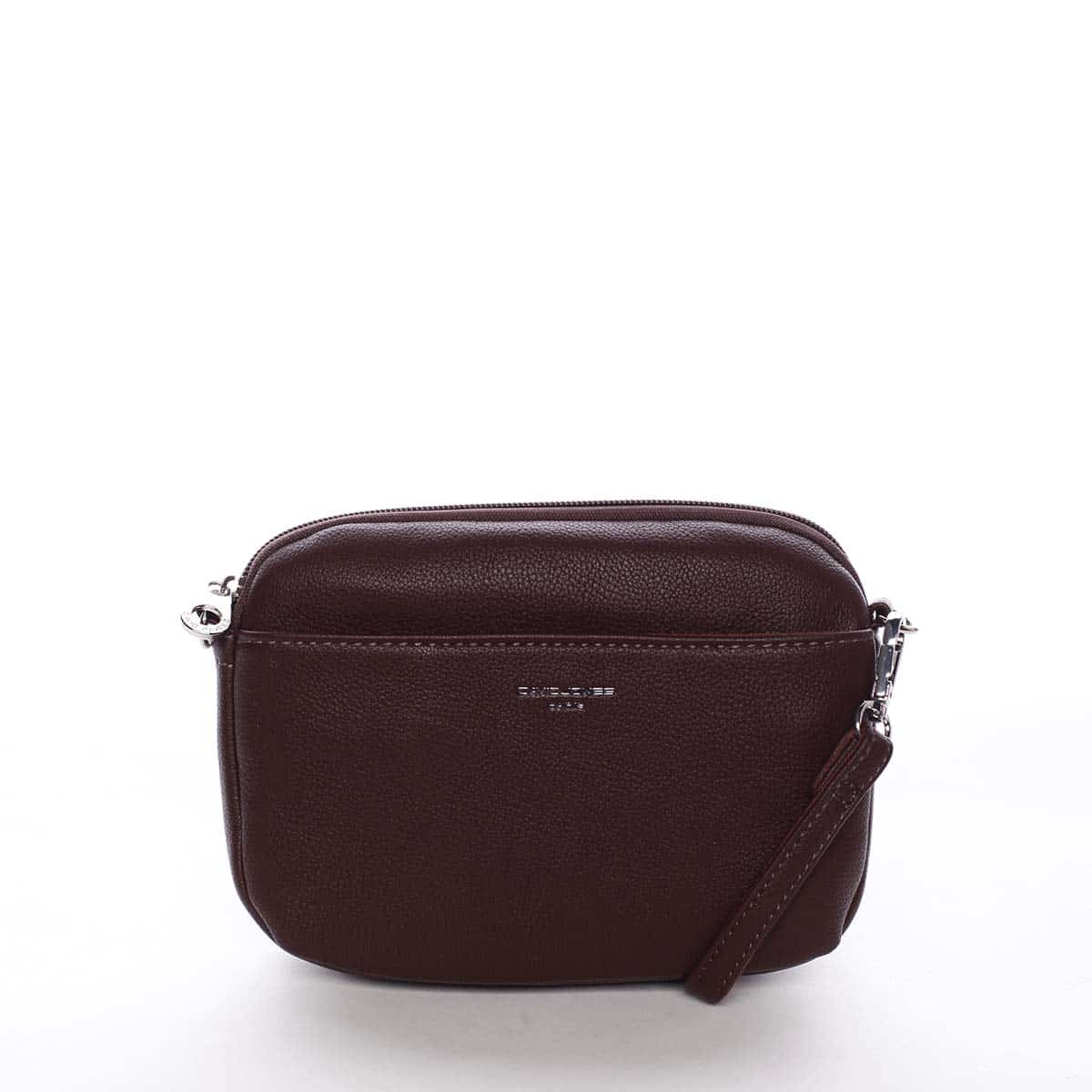 Malá dámská crossbody kabelka tmavě fialová - David Jones Berivan  fialová