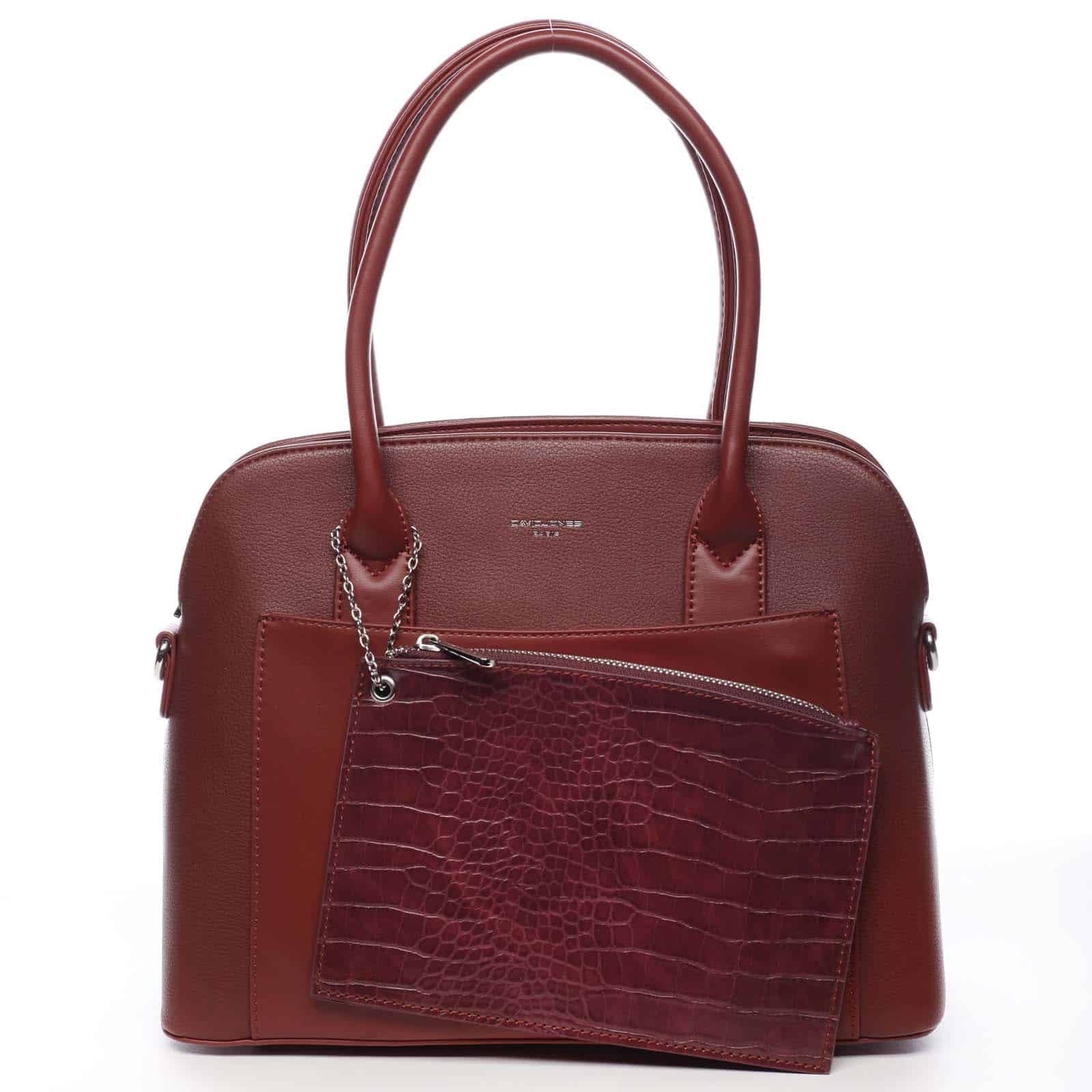 Dámská kabelka tmavě červená - David Jones Caleed červená