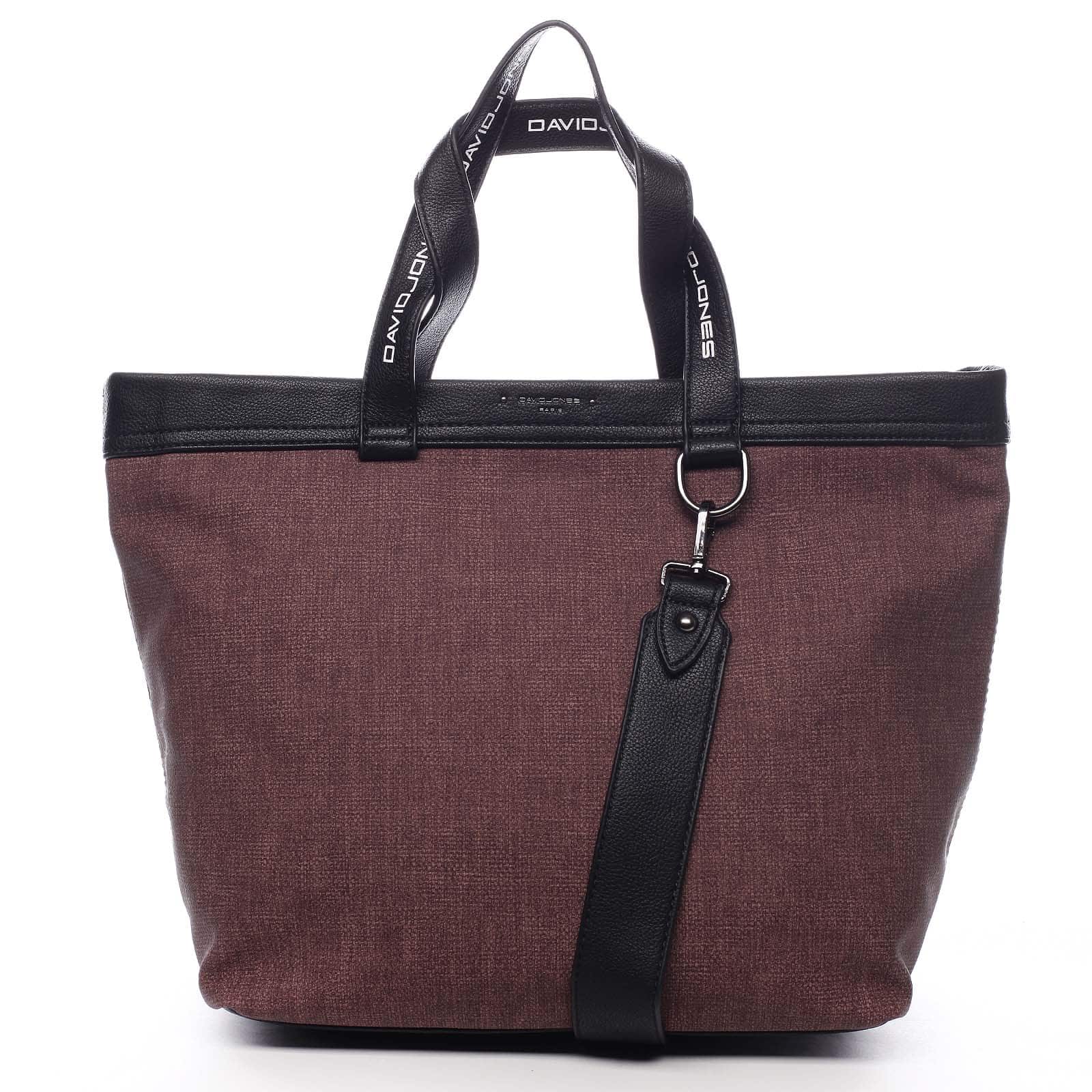 Velká dámská kabelka tmavá vínová - David Jones Graciete  vínová