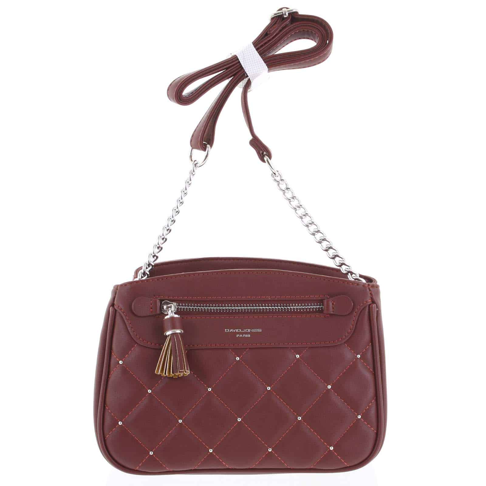 Dámská crossbody kabelka vínová - David Jones Tonight vínová