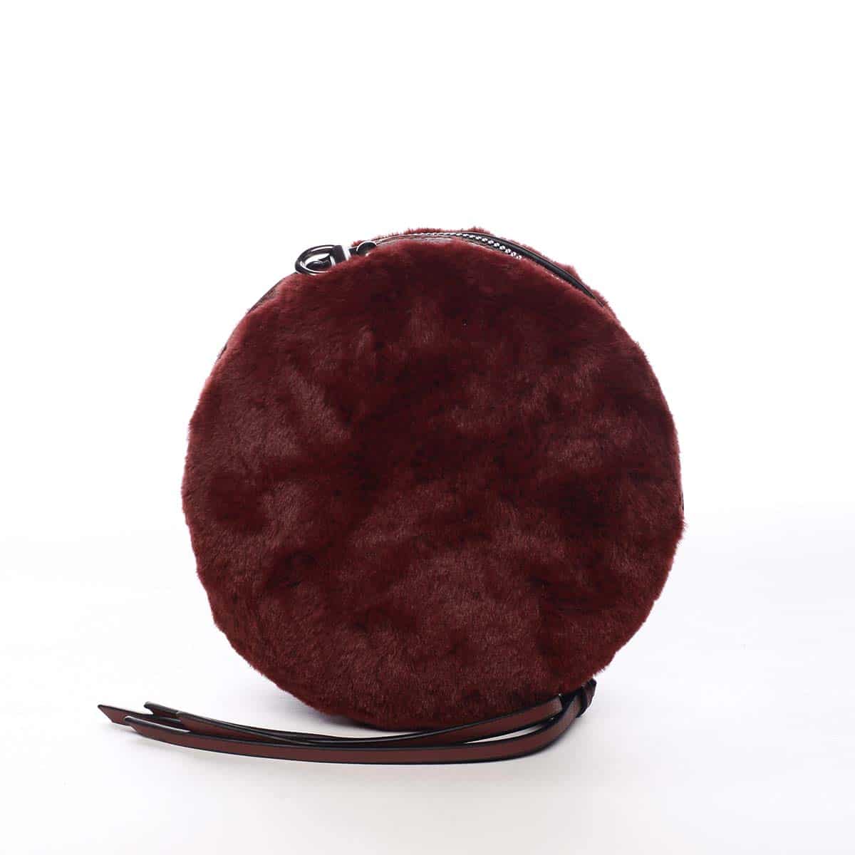 Dámská kožešinová kabelka vínová - Maria C Cheer vínová