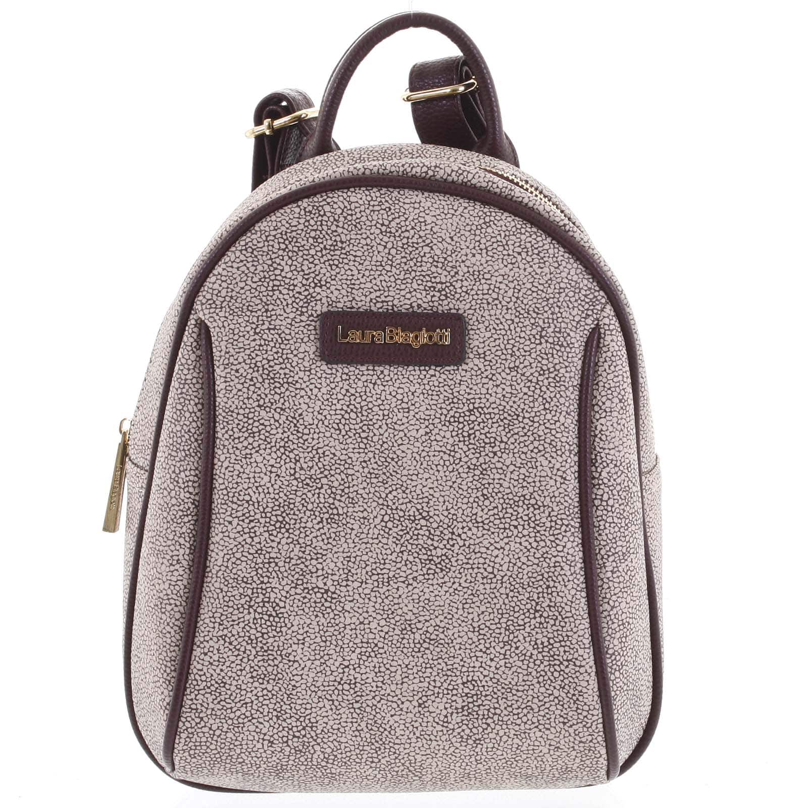 Dámský batůžek béžovo vínový - Laura Biagiotti Beauty béžová
