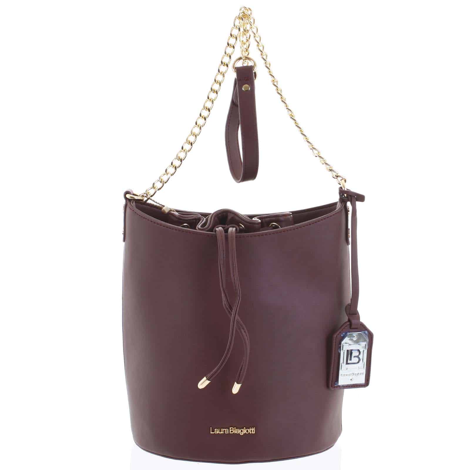 Dámská kabelka přes rameno vínová - Laura Biagiotti Vivienne vínová