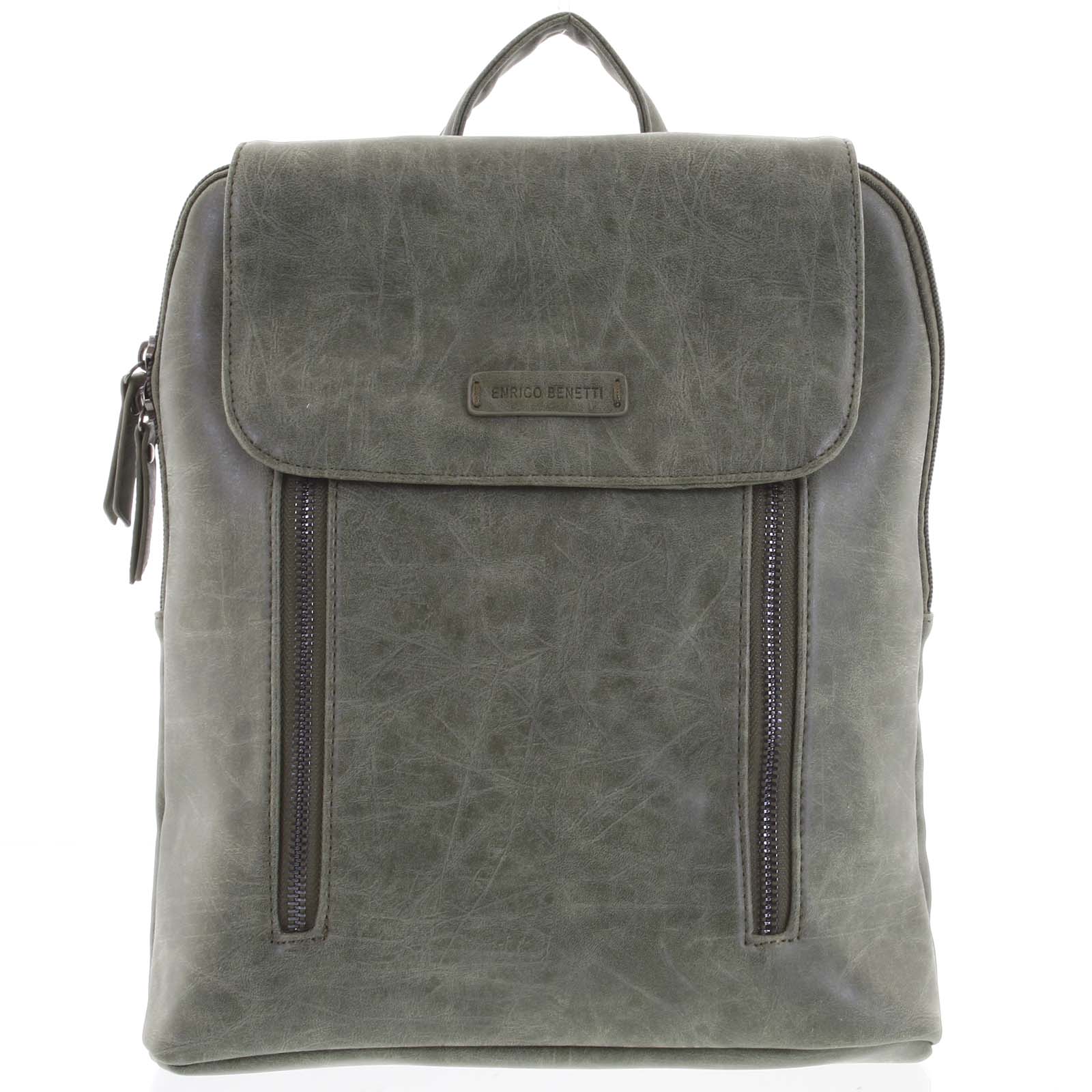 Dámský střední batoh olivový - Enrico Benetti Aviana zelená