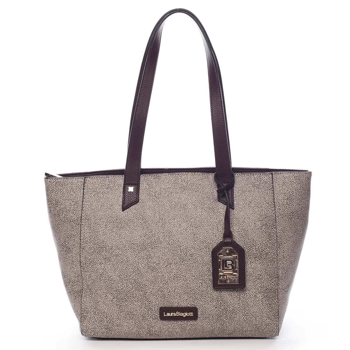 Dámská kabelka přes rameno béžovo vínová - Laura Biagiotti Odeletta béžová