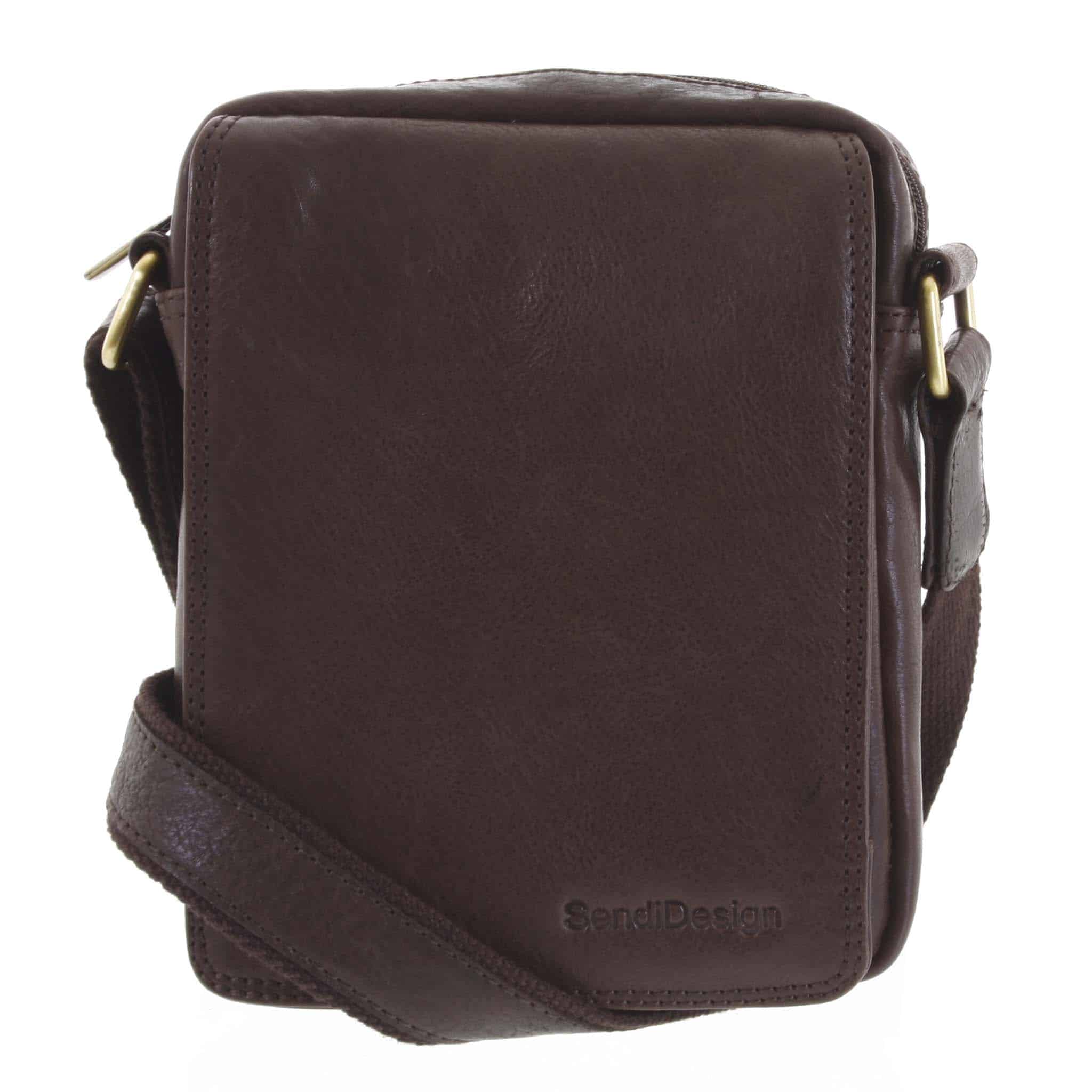 Pánská kožená taška tmavě hnědá - SendiDesign Merlim hnědá