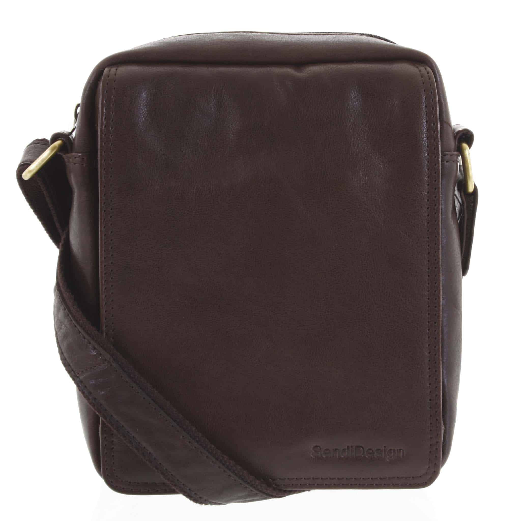 Pánská kožená taška tmavě hnědá - SendiDesign Lorem hnědá