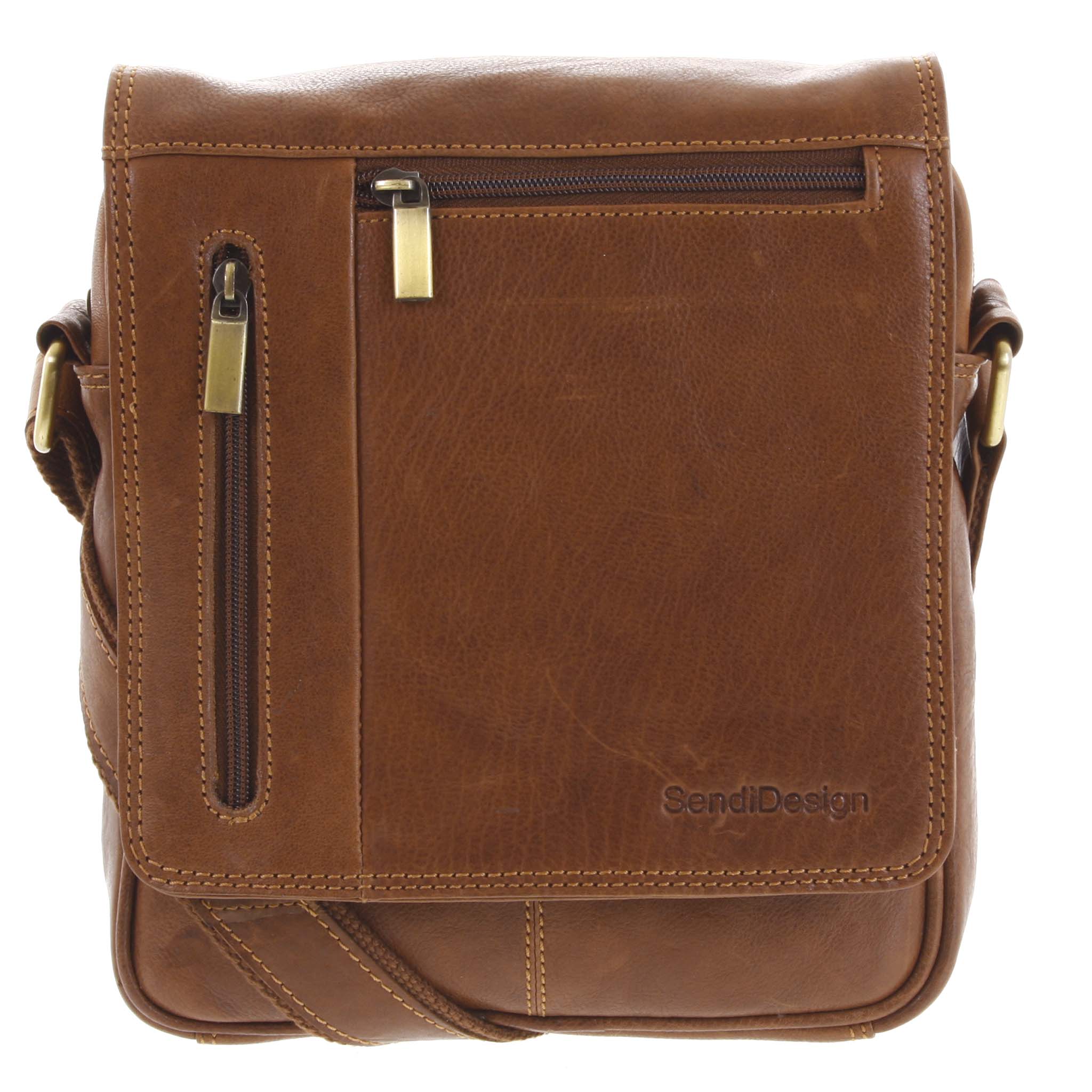 Pánská kožená taška přes rameno hnědá - SendiDesign Thoreau hnědá