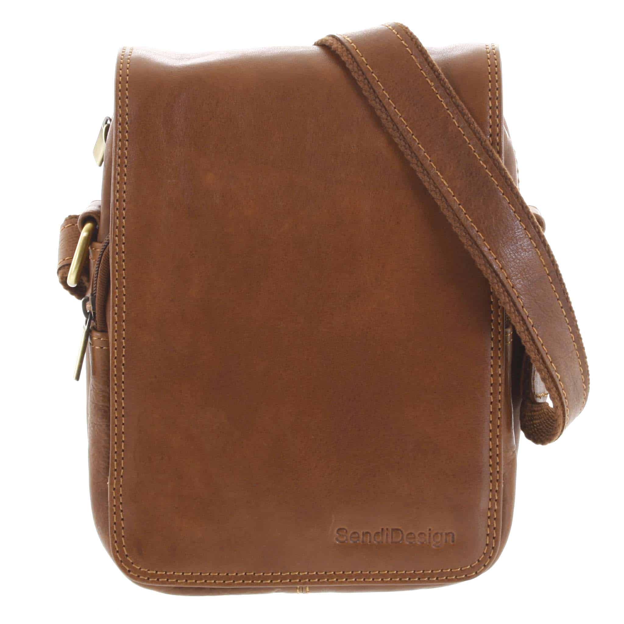 Pánská kožená taška přes rameno hnědá - SendiDesign Muxos hnědá