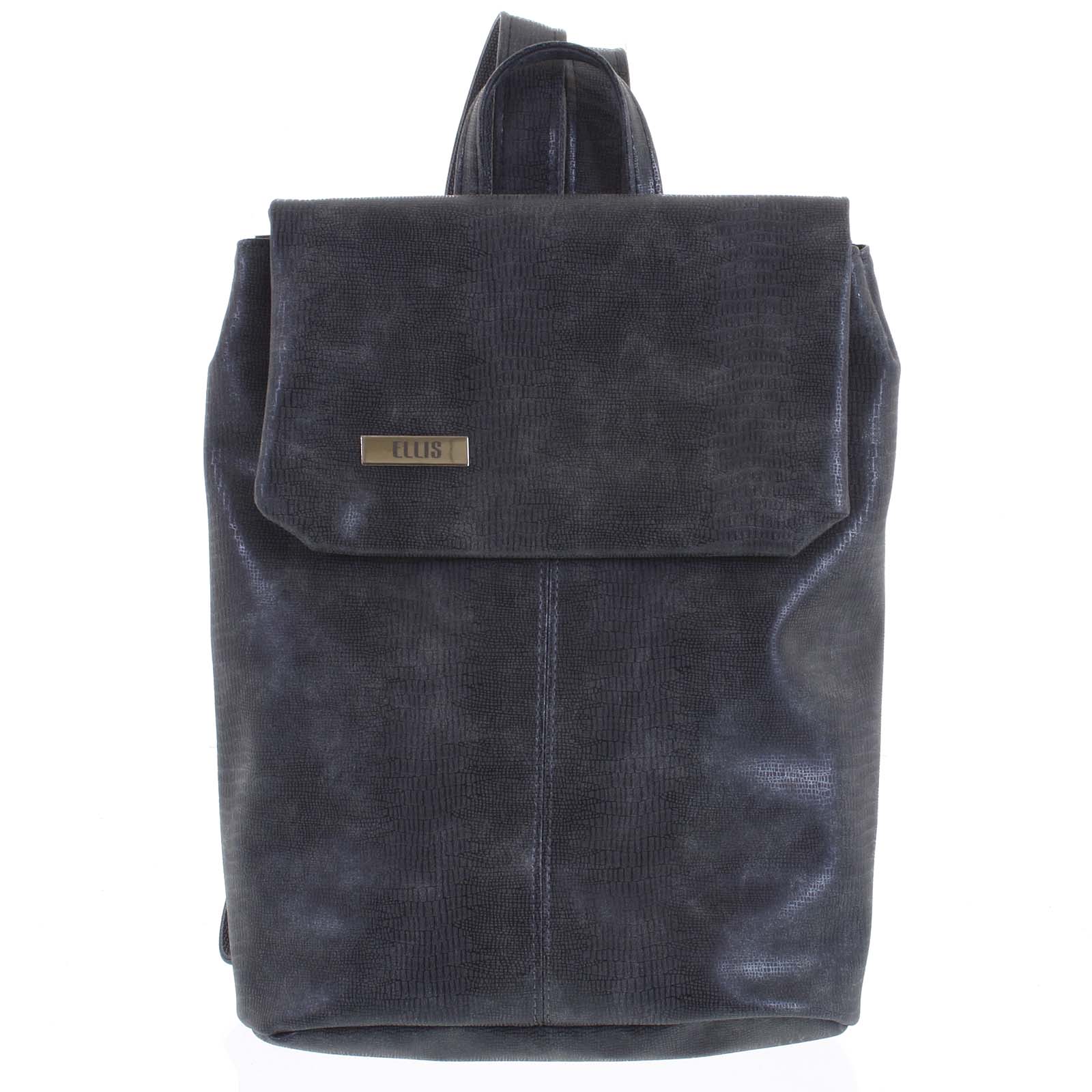 Větší měkký dámský moderní tmavě šedý batoh - Ellis Elizabeth  šedá