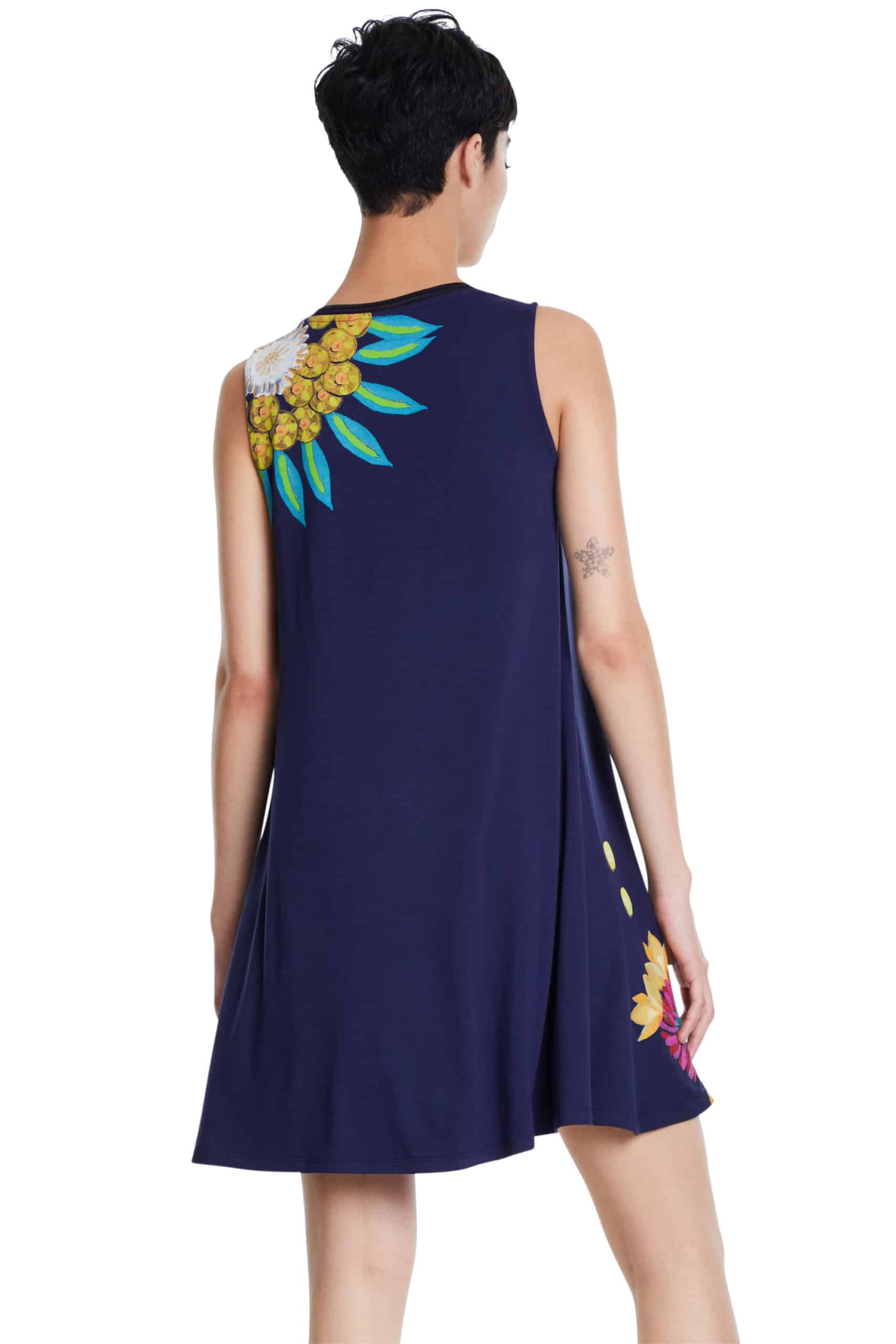 Desigual modré šaty Vest Love Others