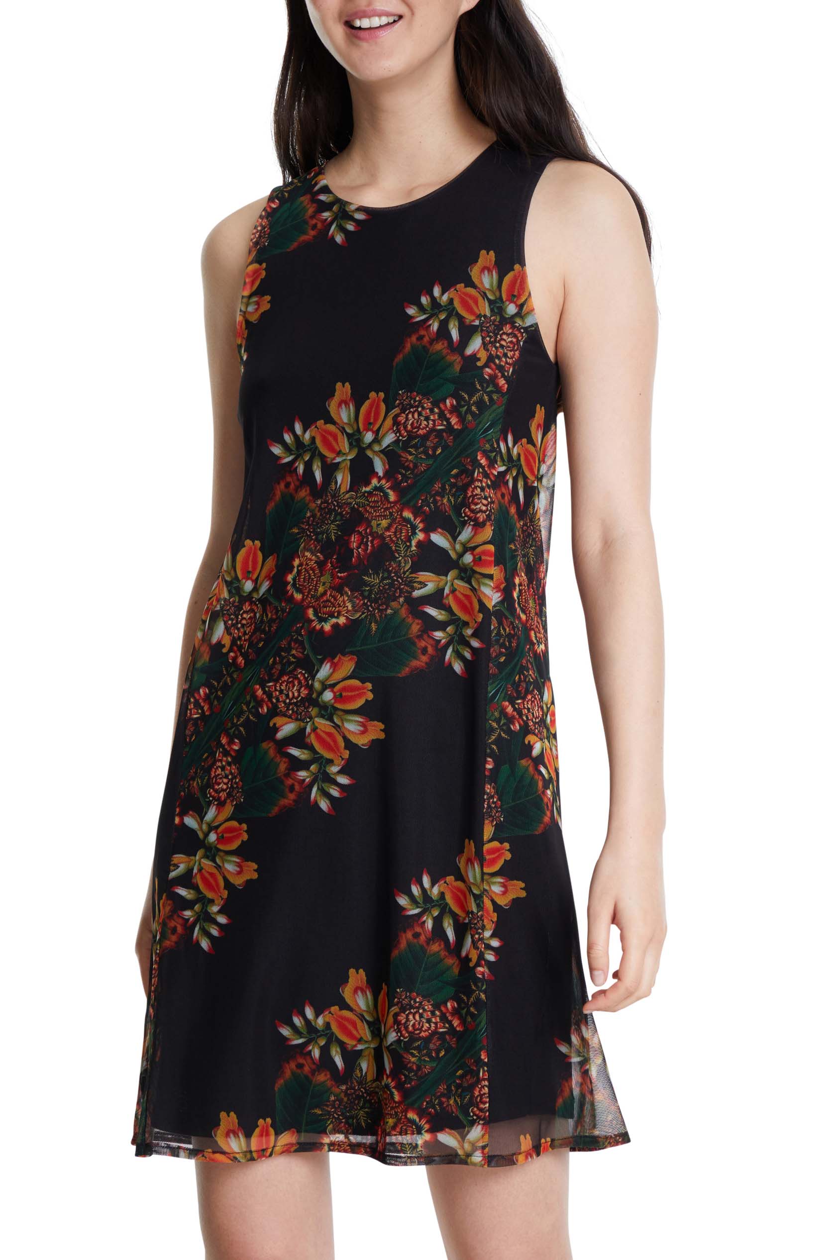 Desigual černé šaty Vest Papillon