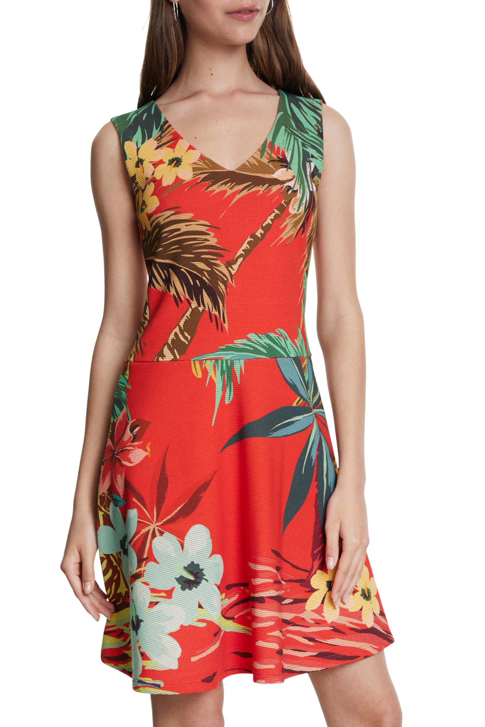 Desigual červené šaty Vest Memphis