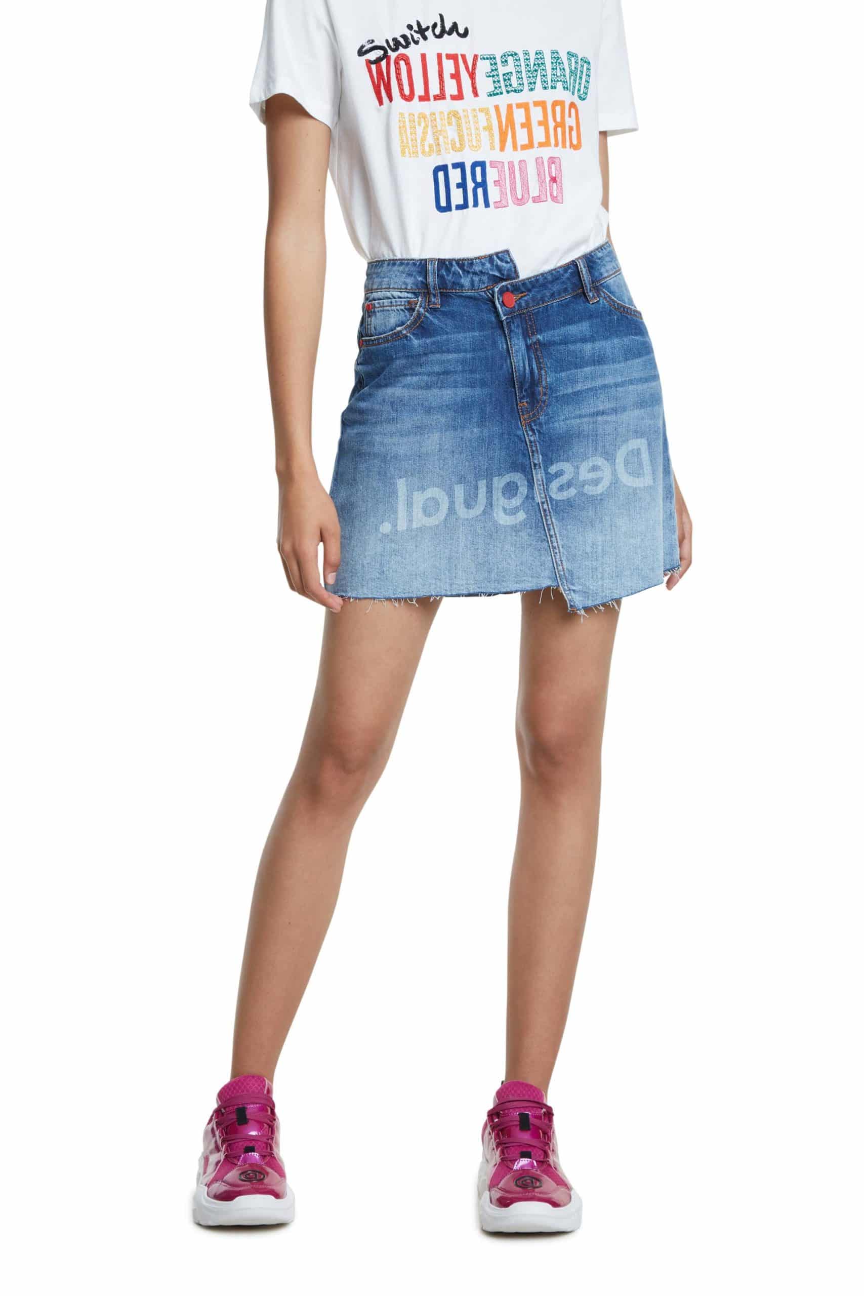 Desigual denimová sukně Fal Log