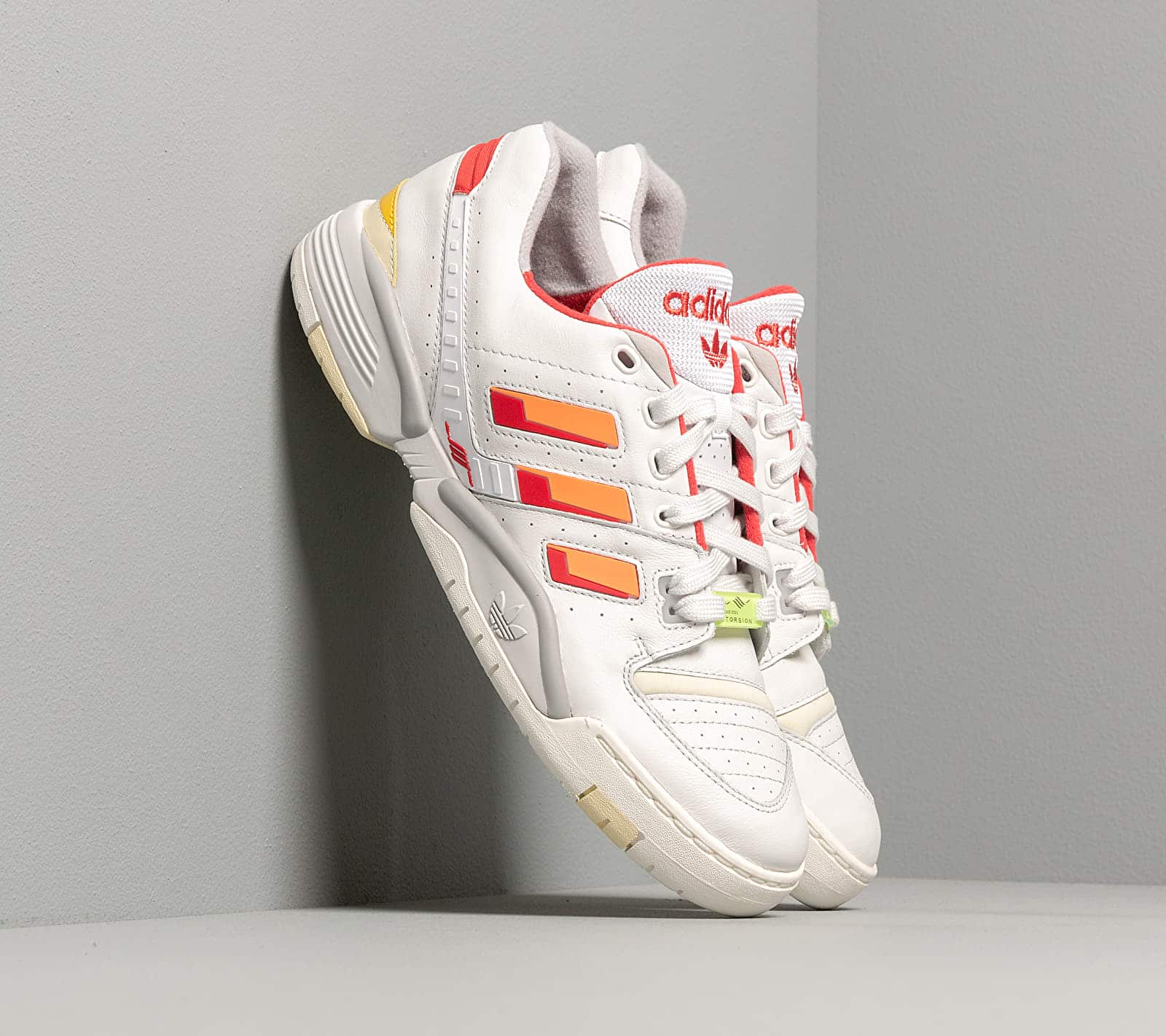 adidas Torsion Comp Crystal White/ Signature Coral/ Glow Red