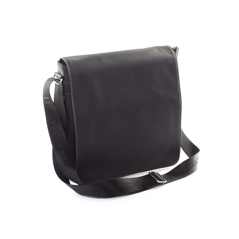 Černá kožená taška přes rameno Hexagona 299163 černá