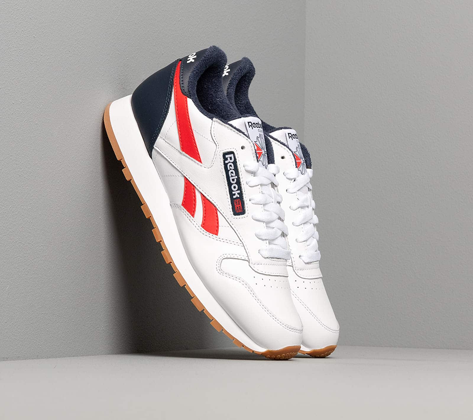 Reebok Classic Leather MU White/ Collegiate Navy/ Radiant Red