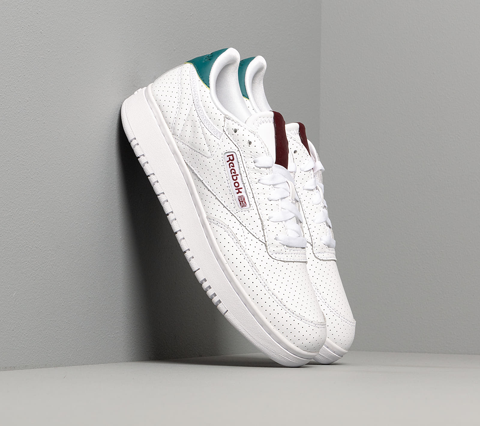 Reebok Club C Double White/ Heritage Teal/ Merlot