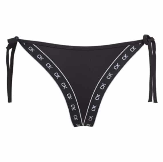 Calvin Klein černý spodní díl plavek Cheeky String Side Tie