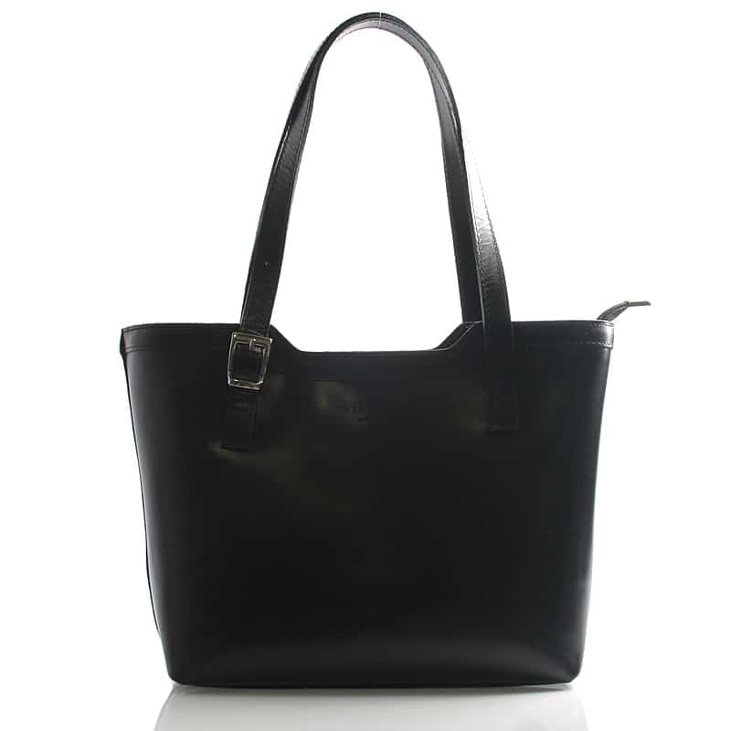 Černá elegantní kožená kabelka ItalY Melisa černá