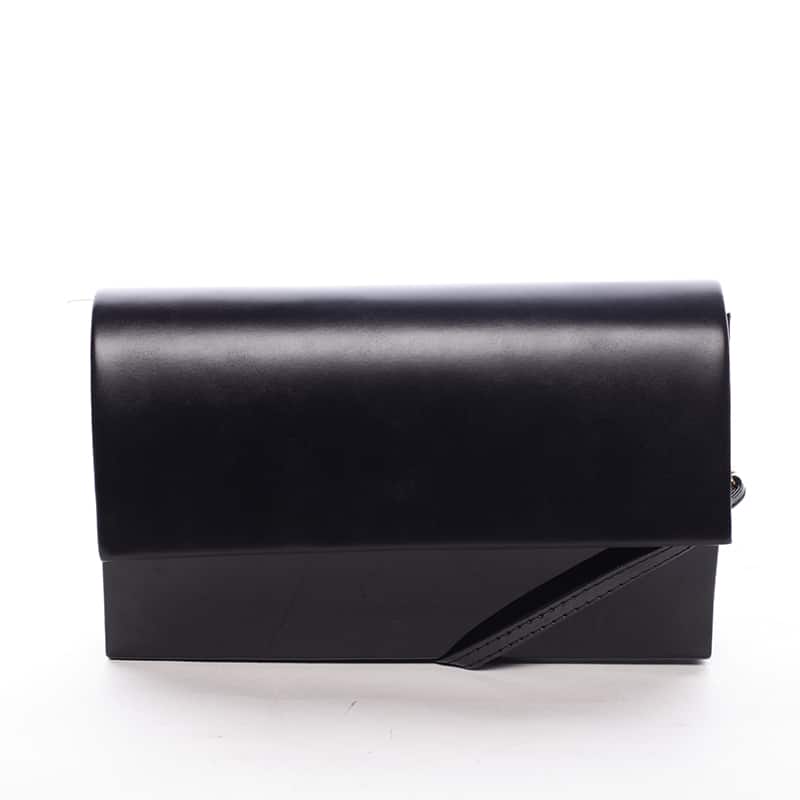 Stylové dámské psaníčko černé lesklé - Delami Boston černá