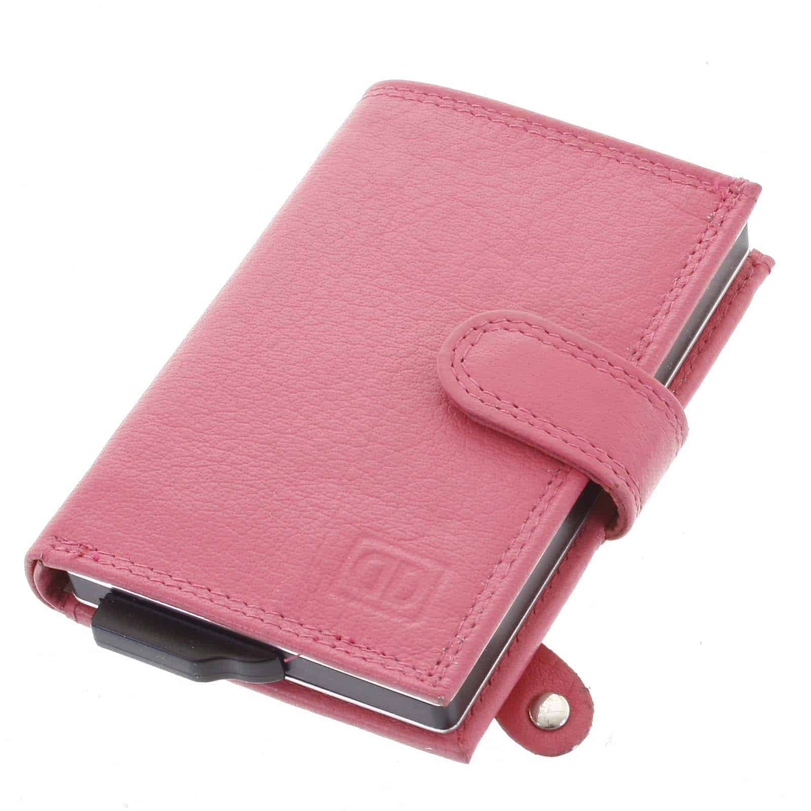 Kožené pouzdro na karty růžové - Double-D Jokim růžová