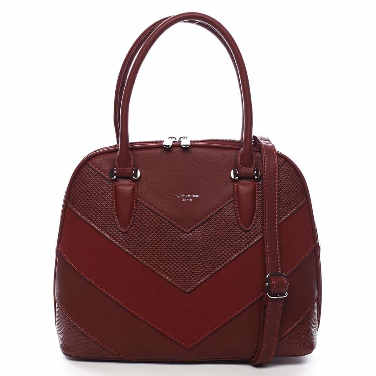 Dámská kabelka tmavě červená - David Jones Golddoll červená